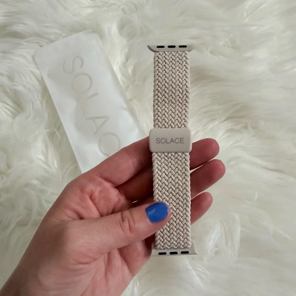 Solace Cream Braided Loop Watch Band for Women - Picture 7 of 10